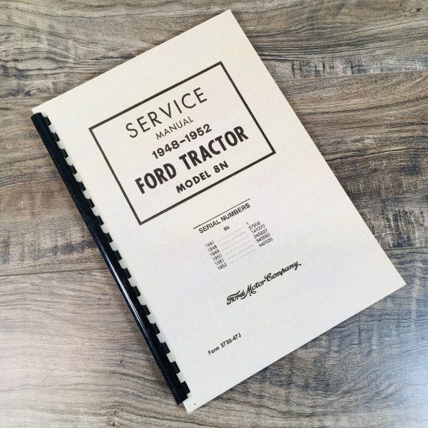 Ford 8n Tractor Service Manual Repair Shop Technical Workshop Overhaul 1948-1952