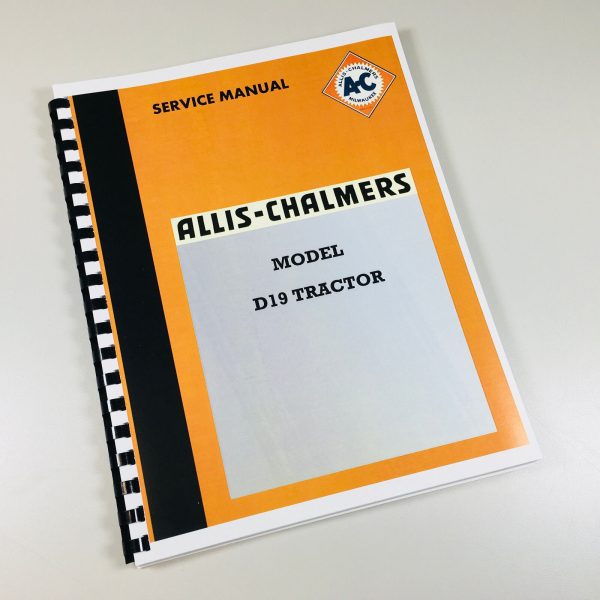 Factory Allis Chalmers D19 Tractor Service Repair Manual Shop Book Dealers Oem