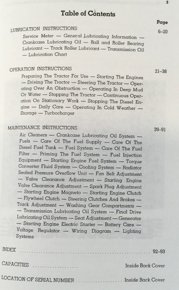 Caterpillar D9 Crawler Tractor Operators Maintenance Manual Ser 18A1 19A1 And Up - Image 2