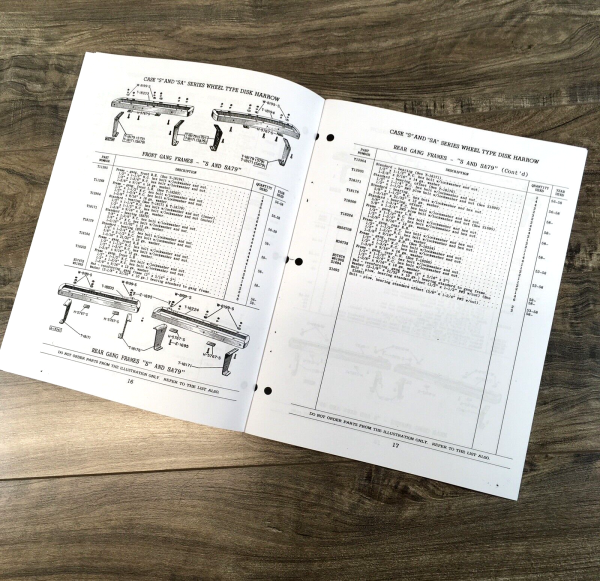 Case S138 SA138 S139 & SA139 Wheel Type Disk Harrow Parts Manual Catalog Book - Image 3