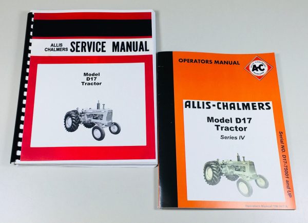 Set Allis Chalmers D-17 Series Iv Tractor Service Repair Owners Operators Manual