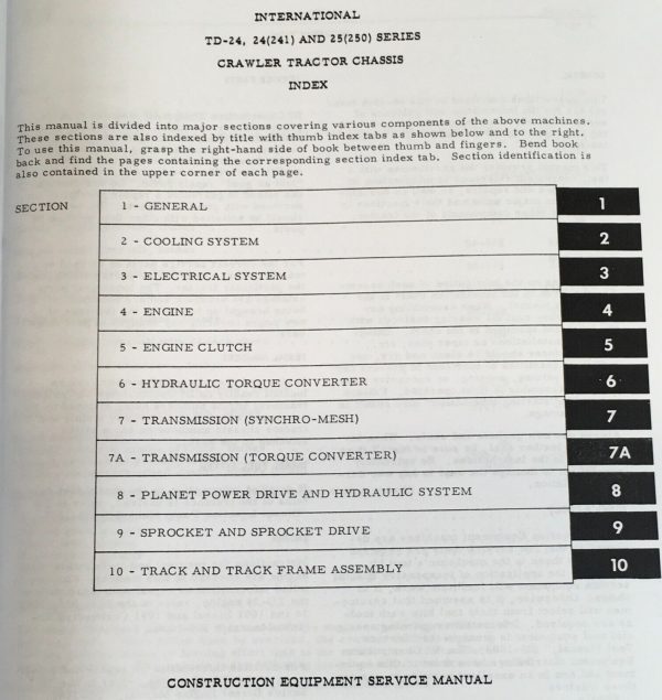 International TD-24 Gear Driven Crawler Tractor Service Parts Manual Set Repair - Image 4