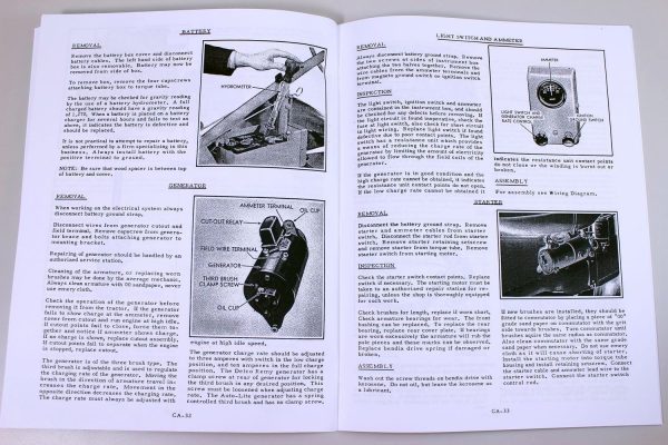 Service Manual For Allis Chalmers Ca Tractor Shop Overhaul Workshop Book Ac - Image 7