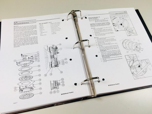 Massey Ferguson 265 275 290 298 Tractor Service Manual Repair Shop Hard Binder - Image 6