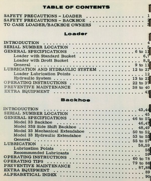 J I Case 580 Ck Tractor Loader Backhoe Operators Owners Manual Maintenance Set - Image 8