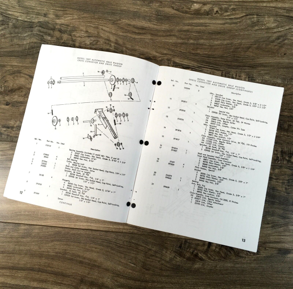 New Holland 1037 Automatic Bale Wagon Parts Manual Catalog Assembly Schematic NH - Image 3