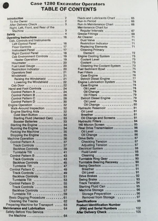 Case 1280 Excavator Service Manual Parts Catalog Operators Owners Repair Set - Image 6