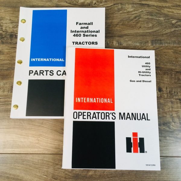 International 460 Utility Tractor Parts Operators Manual Set Gas & Diesel Ih