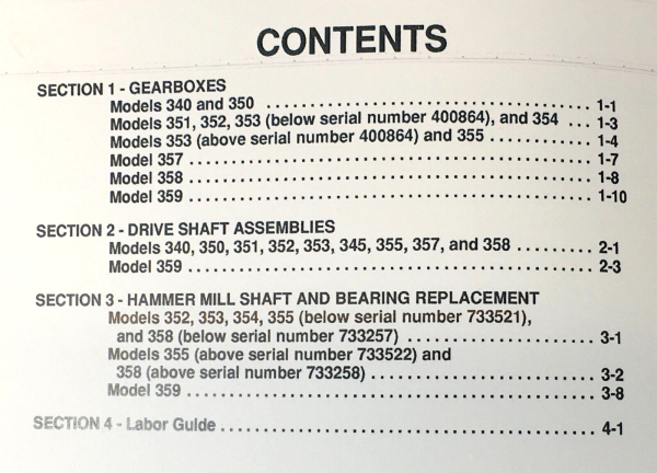 New Holland Model 353 Grinder Mixer Service Manual Parts Catalog Repair Shop NH - Image 4