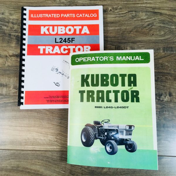 Kubota L245 L245F Tractor Manual Parts Catalog Operators Owners Catalog 2Wd Set