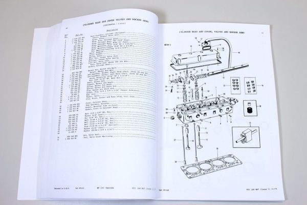 Massey Ferguson Mf 165 Tractor Parts Catalog Manual Book Exploded View Assembly - Image 4