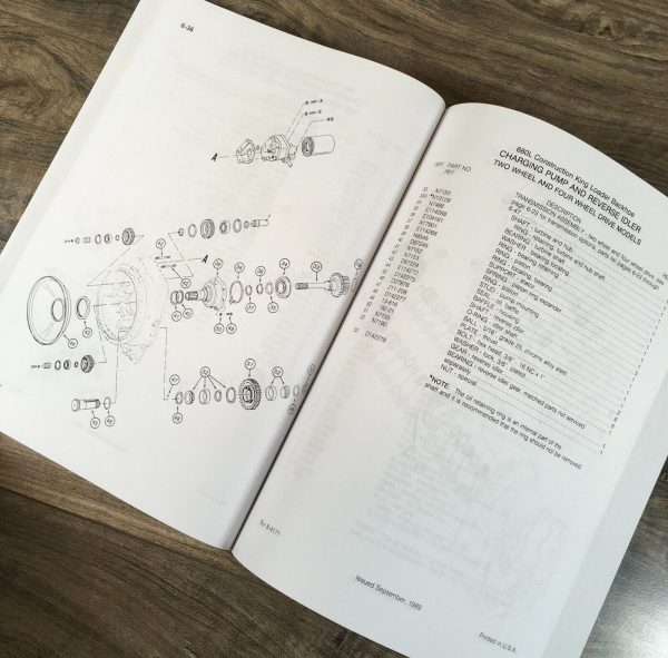 Case 680L Construction King Loader Backhoe Parts Catalog Operators Manual Set - Image 7