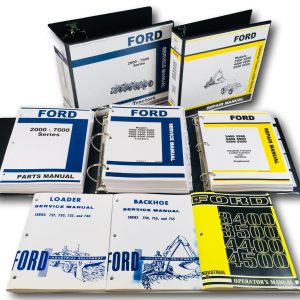 Ford 3400 3500 Backhoe Loader Tractor Service Operator Parts Manual Shop Set