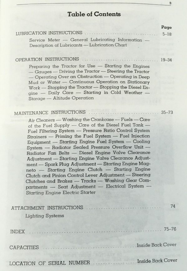 Caterpillar D9 Crawler Tractor Operators Manual Owners Book S/N 66A1-Up - Image 2