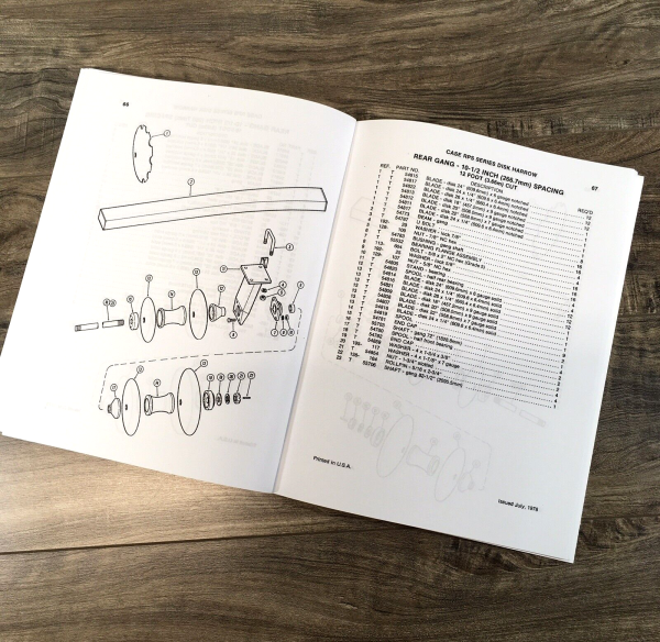 Case RPS Series Disk Harrow Parts Manual Catalog Book Assembly Schematic - Image 5