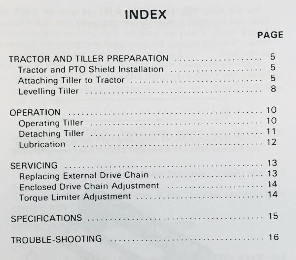 Massey Ferguson Mf 4250 Pto Rotary Tiller Owners Operators Manual Garden Service - Image 2