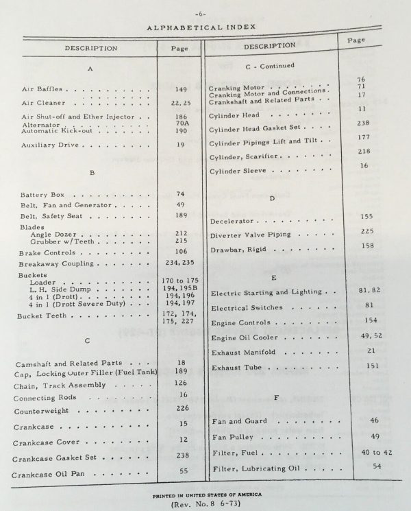 International 250B Crawler Loader Service Parts Operators Manual Set SN 8001-UP - Image 3