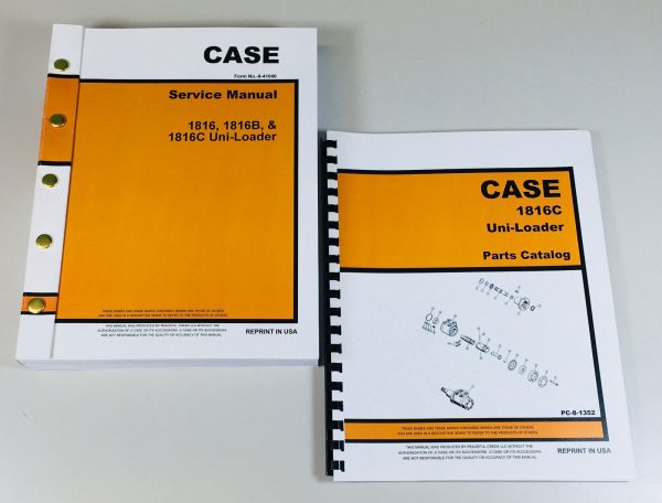 Case 1816C Uni-Loaders Service Manual Parts Catalog Repair Shop Book Set