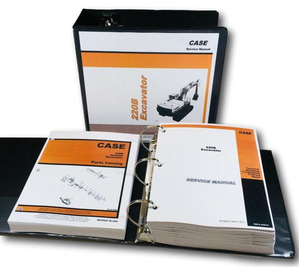 Case 220B Crawler Excavator Technical Service Repair Manual Parts Catalog Set