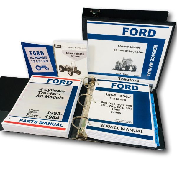 Ford 2000 4000 4Cyl Diesel Tractor Service Repair Operators Parts Shop Manuals