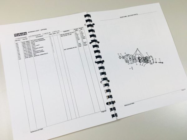 Kubota B5200 B5200D Tractor Parts Assembly Manual Catalog Exploded Views Numbers - Image 4