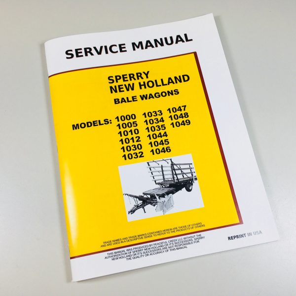 New Holland 1030 1032 1033 1034 Stackliner Bale Wagon Service Repair Manual