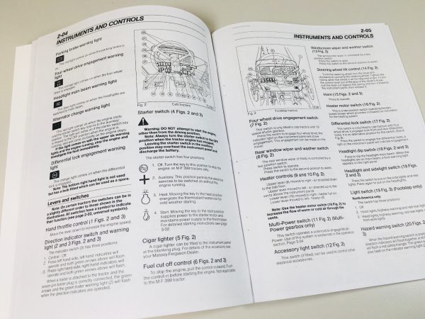 Massey Ferguson 300 Series Tractors Owners Operators Manual Instruction Book - Image 4