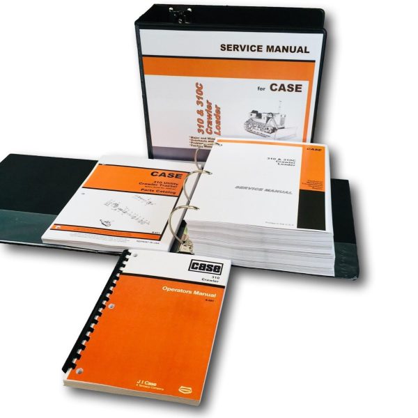 Case 310 Crawler Service Manual Parts Catalog Operators Set SN Before 3008187