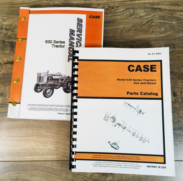 Case 630 631 632 640 641 Tractor Service Manual Parts Catalog Repair Shop Set