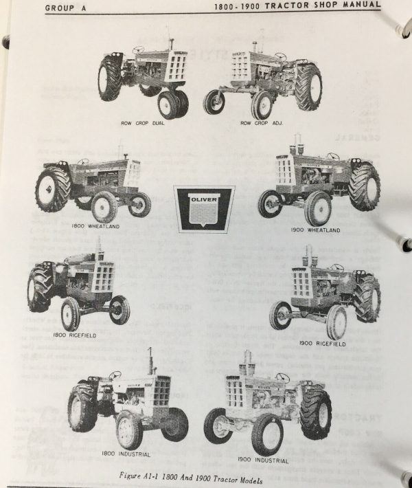 Oliver 1800 1900 Tractor Service Parts Manual Set Repair Workshop Shop Book - Image 4