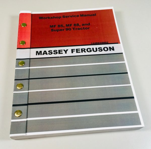 Massey Ferguson Mf 85 Mf 88 90 Wr Super Tractor Service Shop Repair Manual Book