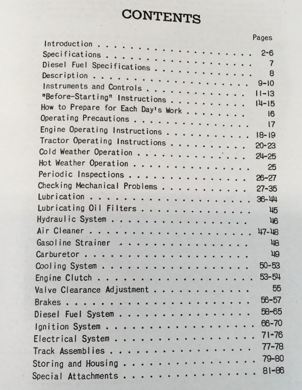 International TD-24 TD24Tractor Operators Manual Owners Book Maintenance Book - Image 2