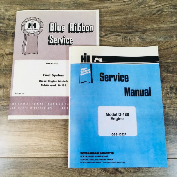 International D188 Diesel Engine For 3514 H25B Loader Tractor Service Manual Set