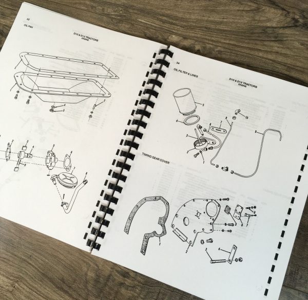 Allis Chalmers Model D10 D12 Tractors Factory Parts Manual Catalog Exploded View - Image 5