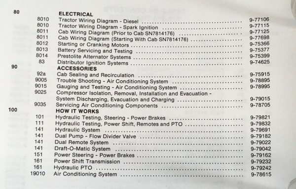 Case 870 Tractor Service Manual Parts Catalog Set Shop Repair Catalog Book - Image 3