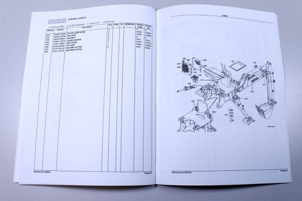 Kubota Bh75 Backhoe Parts Assembly Manual Catalog Exploded Views Numbers - Image 4