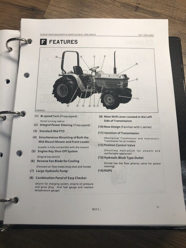 Kubota B1550 B1750 B2150 Tractor Service Repair Manual Shop Book Overhaul 558Pgs - Image 5