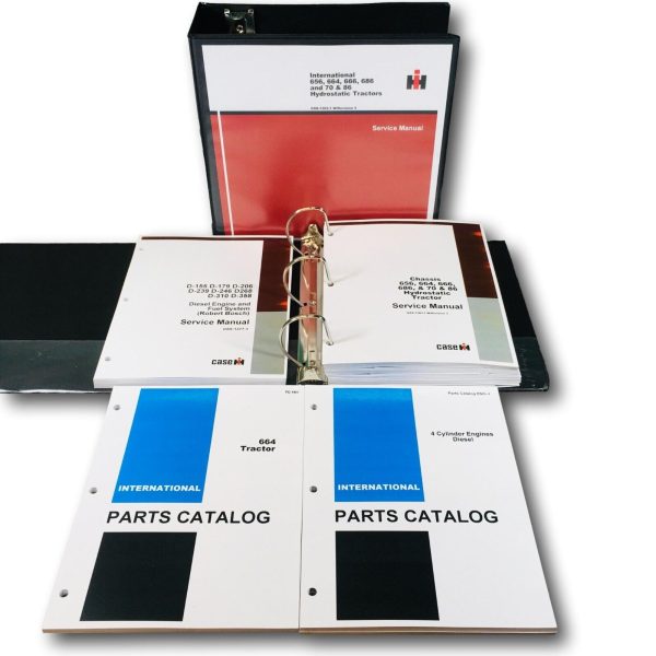 Farmall International 664 Tractor Service Parts Manual Set Repair Shop Catalog