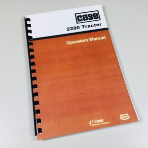 J I Case 2290 Tractor Operators Owners Manual Book Maintenance