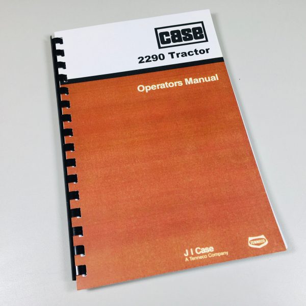 J I Case 2290 Tractor Operators Owners Manual Book Maintenance
