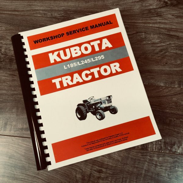 Kubota L185 L245 L295 Tractor Service Manual Repair Shop Workshop Huge 476 Pages