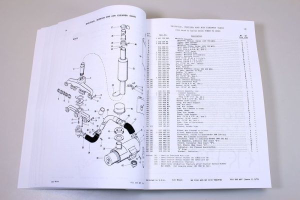 Massey Ferguson Mf1100 Mf1130 Tractor Parts Catalog Manual Book Assembly - Image 5