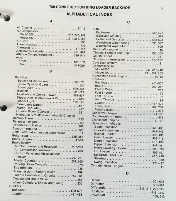 Case 780 Ck Loader Backhoe Service Manual Parts Catalog Operators Owners Set - Image 3