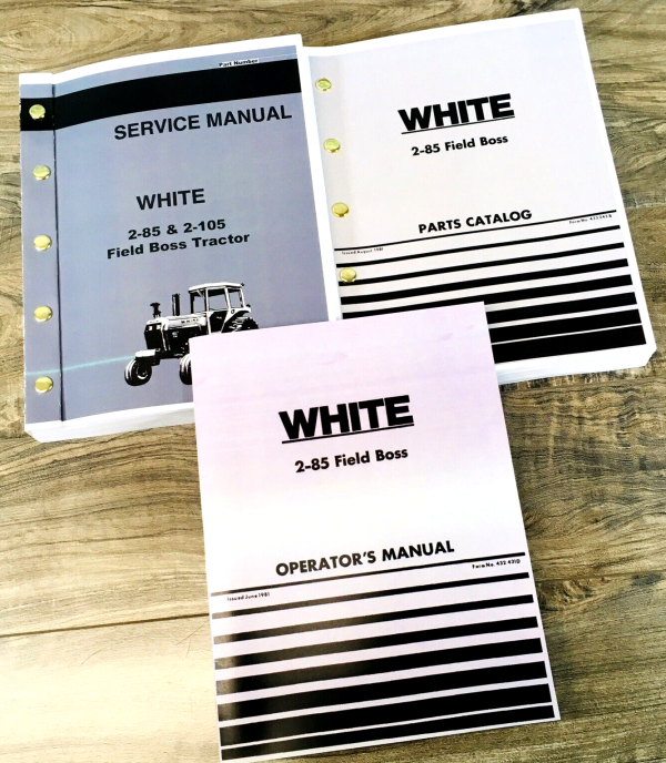 White 2-85 Field Boss Tractor Service Parts Operators Manual Set Repair Workshop