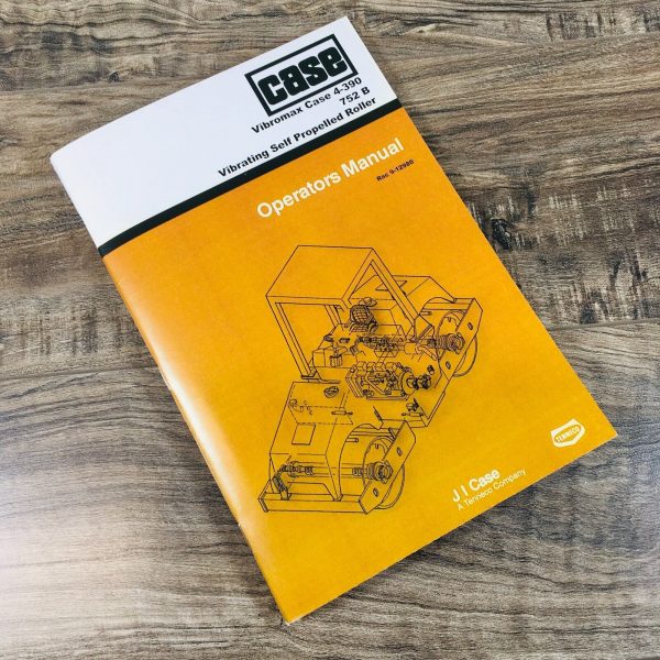 Case Vibromax 752B Vibrating Tandem Roller Operators Manual Owners Maintenance