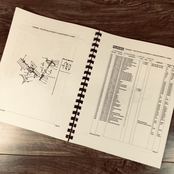 Kubota B7100Hst-D Old Type Tractor Parts Assembly Manual Catalog Exploded Views - Image 7