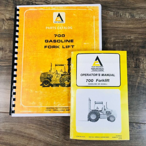 Allis Chalmers 700 Forklift Parts Operators Manual Set Owners Book Catalog