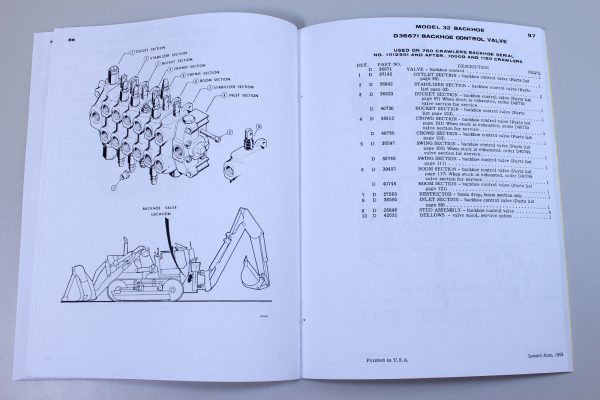 J I Case 32 Backhoe For 310 G 450 750 1000 D 1150 Crawlers Parts Catalog Manual - Image 8