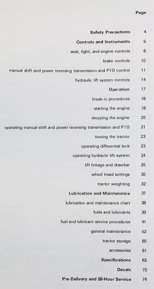 Ford 231 340 445 531 540 545 Tractor Operators Owners Manual Maintenance Book - Image 2