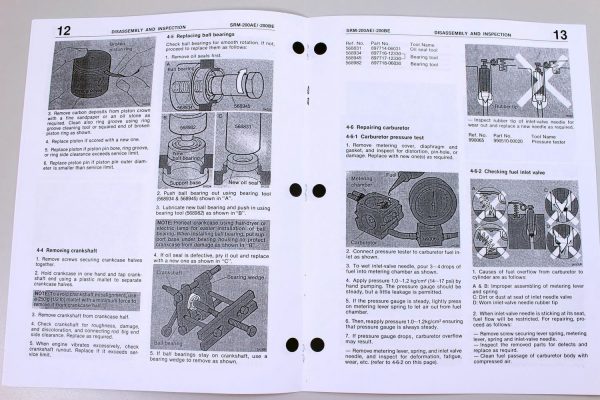 Set Echo Srm 200Be Trimmer Brush Cutter Service Operator Owners Repair Manual - Image 12